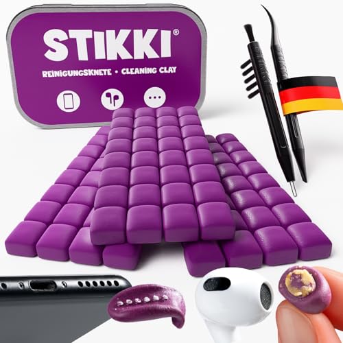 STIKKI® Pâte de Nettoyage avec stylos Multifonctions – pour téléphone Portable, Smartphone, écouteurs et Bien Plus Encore, Le kit de Nettoyage Professionnel