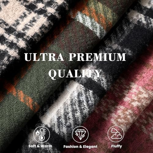 Scarf for Women - Winter Scarf for Women Plaid Shawls Wraps Womens Scarves Winter Fall Tassel Shawls for Womens4