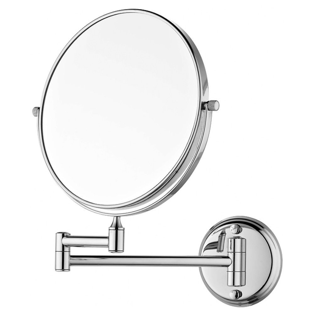 ELECRANGE Stainless Steel Magnifying Shaving Makeup Round Mirror Chrome Plated Wall Mounted Frame (Silver) - Review, Price and Buying Guide