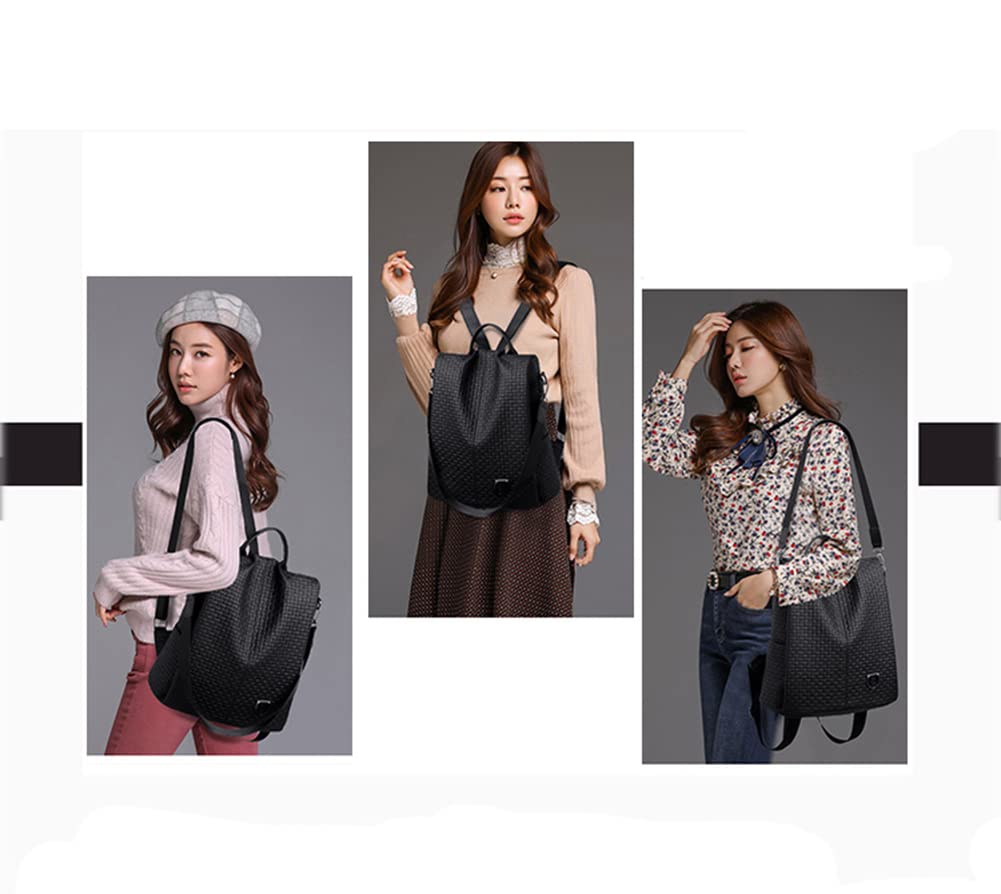 Zaino Donna Antifurto Elegante Borse a Tracolla Impermeabile PU Pelle Borse a Zainetto Multifunzionale Zaino Scuola Viaggio Lavoro Daypack