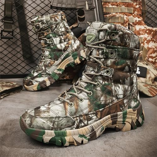 Men's High Top Military Tactical Boots Lightweight Non Slip Outdoor Hiking Boots Casual Breathable Work Hunting Desert Army Shoes4