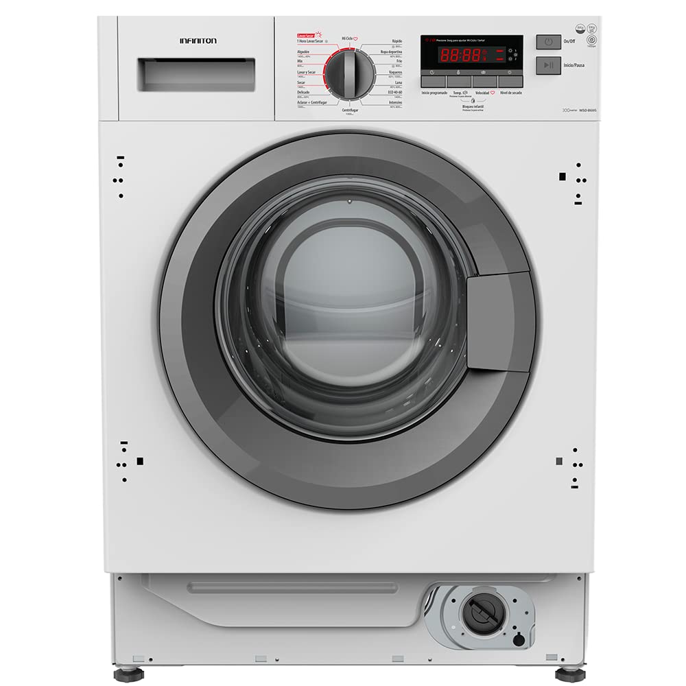 Infiniton Lavaseca Integracion WSD-B695 (B/E, Lava 8 KG/Seca 6 KG, INVERTER, Centrifugado 1400 rpm, 16 Programas, Display Led)