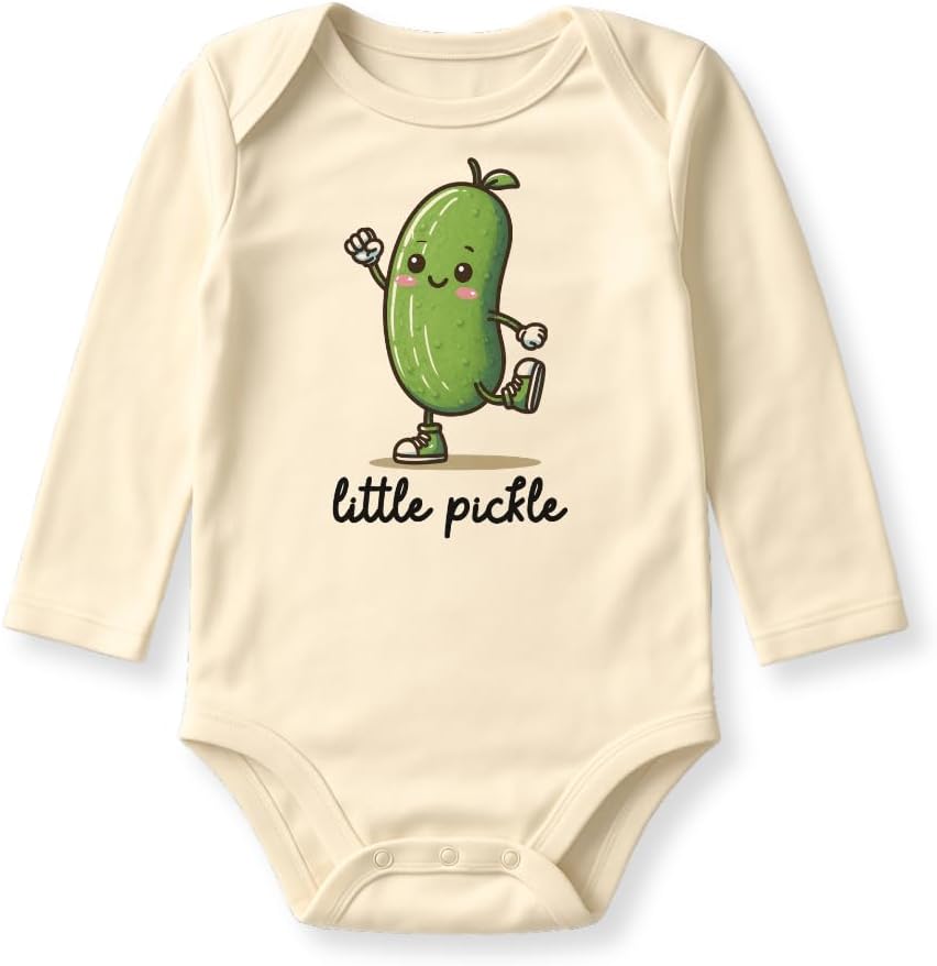 Little Pickle Baby Bodysuit, Funny Pickle Outfit for Children, Cute Cucumber Tee