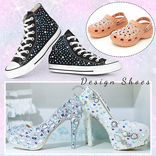 Inbagi 24000 Pcs Mix Resin Rhinestones Half Round Pearls 400G Mixed Size 3-10Mm Ab Color For Crafts Flatback Half Pearl Resin Rhinestone For Diy Craft Nail Art Shoes Clothes Scrapbooking Mugs (Blue) #TOP5