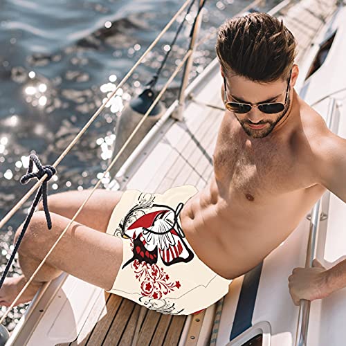 Short de bain chinois Peking Opera multicolore avec doublure en maille - 2