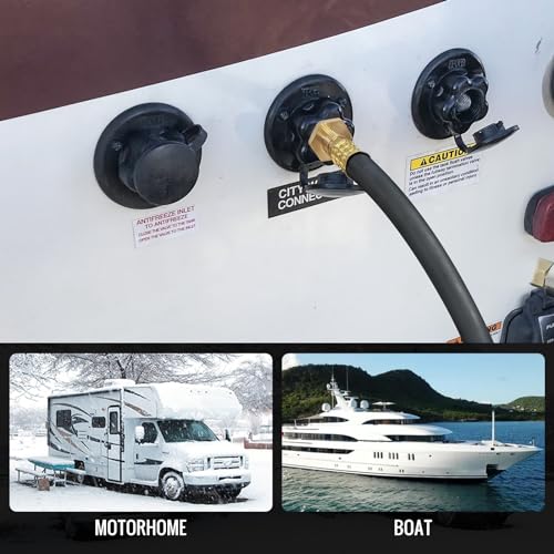 Image of RV Winterizing Kit Sprinkler with Shut Off Valve Winterize Sprinkler System,16.73 Inch Air Compressor Kit Blow Out Adapter Water Blowout Adapter for Camper Travel Trailer Motorhome Boat
