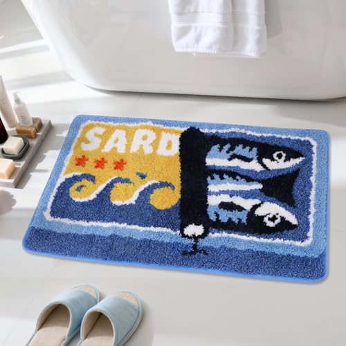 Sardine Can Plush Fleece Bath Mat
