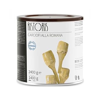 Tita Italian Roman Style Artichokes, Top Italian Artichokes, Marinated Roman Style, Canned, Seasoned, Fresh Artichokes, Flavorful, Versatile, Classic Dish, Net Weight 5 lb 4.7 oz / 2400 gr_AB