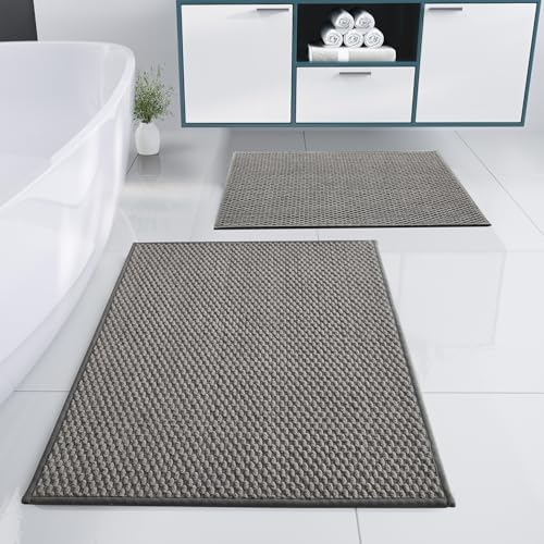 Amazon.com: TYUU Bathroom Rugs Sets 2 Piece Soft Washable Non-Slip Bath ...