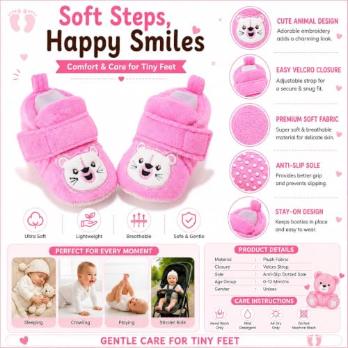 Image of Star Fish Baby Boys & Girls 3 TO 12 Months Skin Friendly Comfortable & Breathable Booties