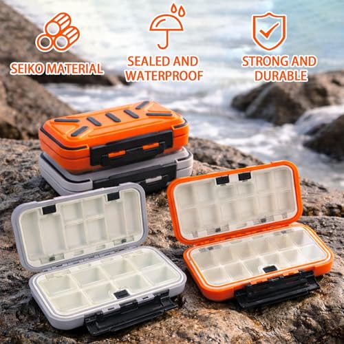 Aventik Caja Impermeable para Pesca con Mosca 2-Pack, Estuche Ajustable miniatura 6