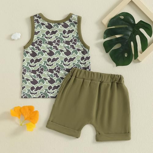 Toddler Baby Boy Summer Outfit Sleeveless T Shirt Top Casual Shorts Set Infant Newborn Clothes 6 12 18 24 Month 2T4