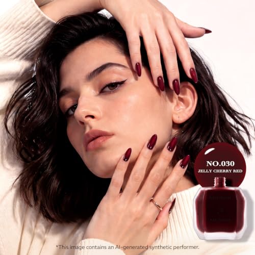 Image of AZUREBEAUTY 18ml Jelly Cherry Red Nail Polish