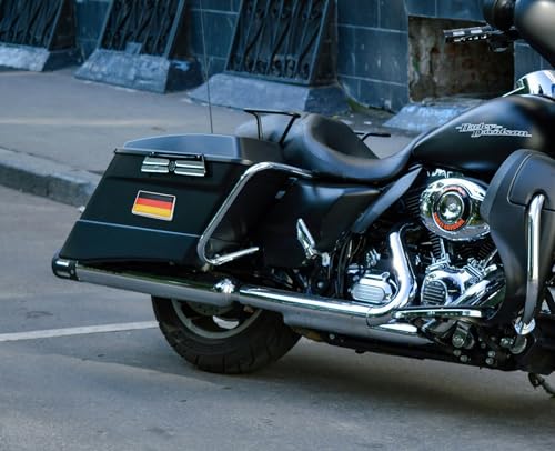 Image of 2 Pcs 3D Germany German Flag Metal Car Stickers Chrome Decals,2.3 x 1.6 Inch Metal Truck Stickers,Patriotic Car Motorcycle Emblem.