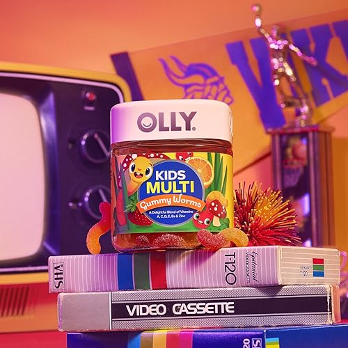 Image of OLLY Kids Multi Gummy Worms, Overall Wellness & Immune Support - 100 Count (Pack of 12)