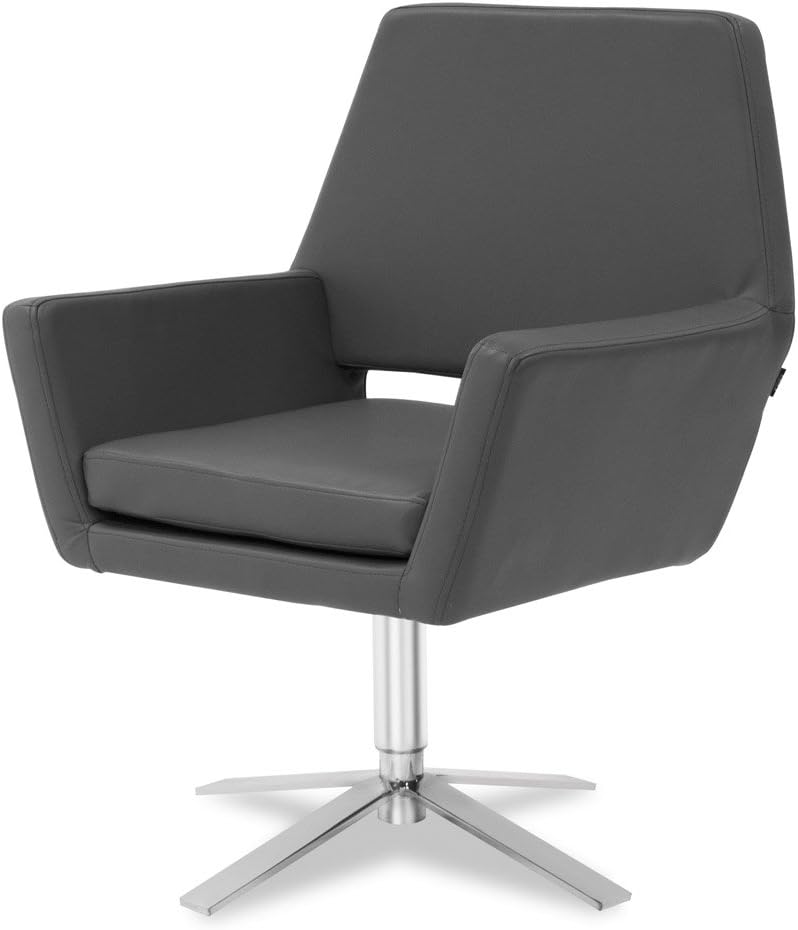 ZURI Modern Lyst Occasional Swivel Chair - Slate