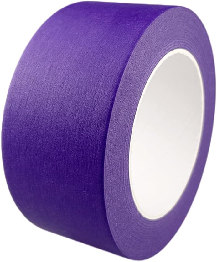 2 Inch Purple Wide Masking Tape, Purple Painters Tape for Home, Office, School Stationery, DIY Art, Crafts, Labeling (2 Inch X 55 Yard)
