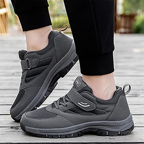 Image of LEADER SHOW Men's Comfortable Walking Shoes Non-Slip Safety Casual Sneakers for Elderly Strap Closure