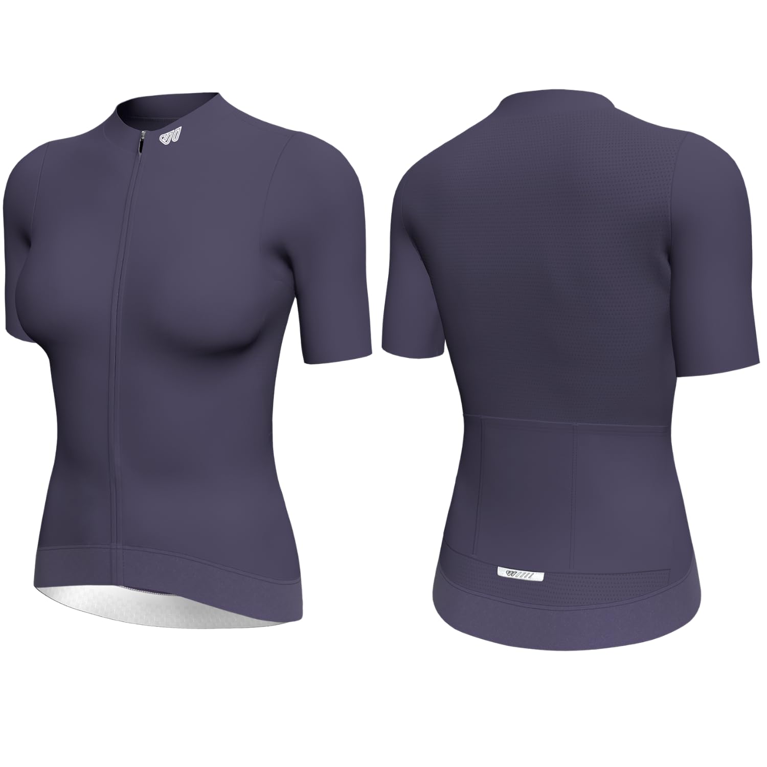 Wulibike Damen Fahrradtrikot Kurzarm-Enger Aero-Schnitt & Kürzere Länge,Atmungsaktives Rennradtrikot Schnelltrocknend & Elastisch mit 3 Rückentaschen,UPF50+ für Gravel,MTB&Straße