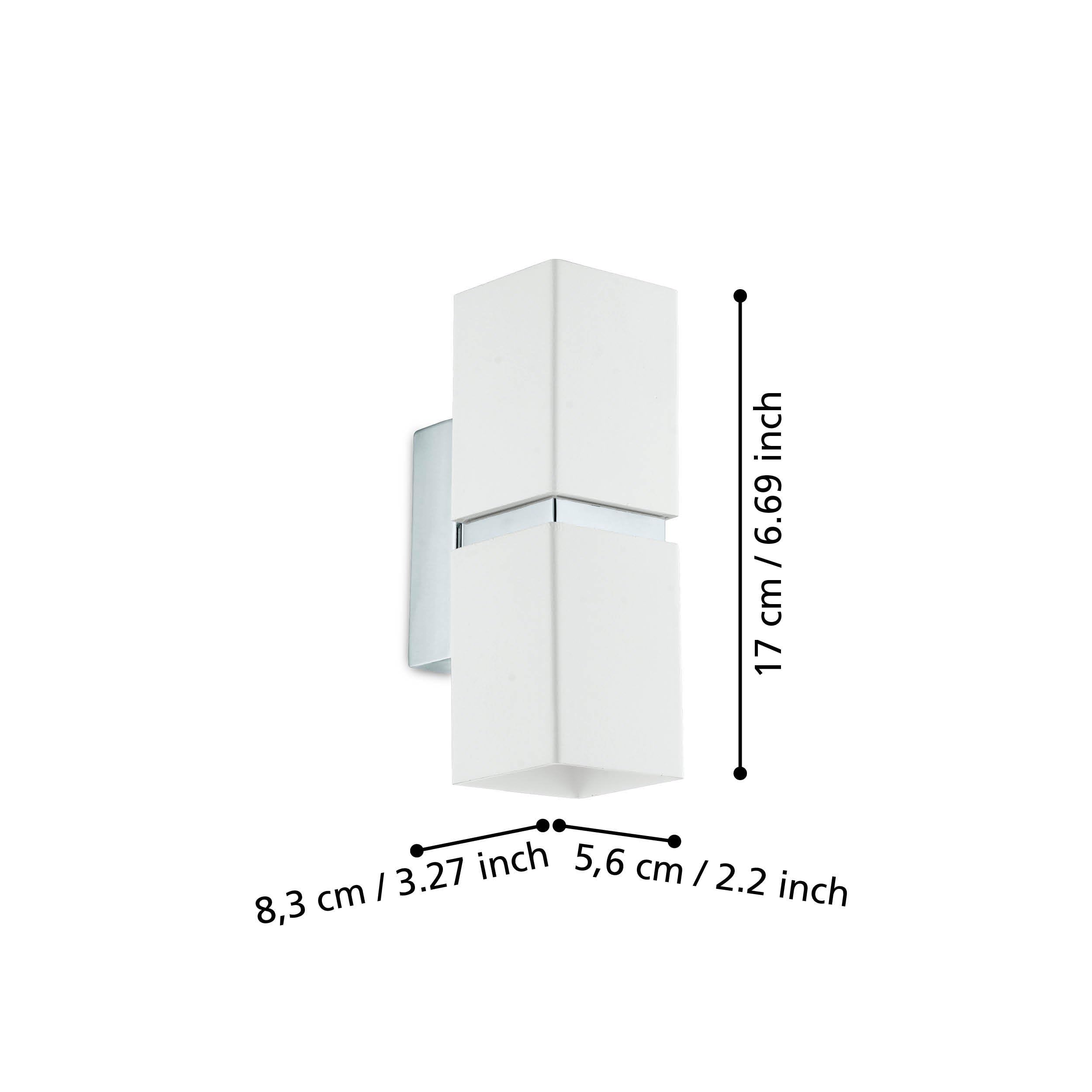 Eglo Passa Aplique led de 2 focos, luz de pared para interiores