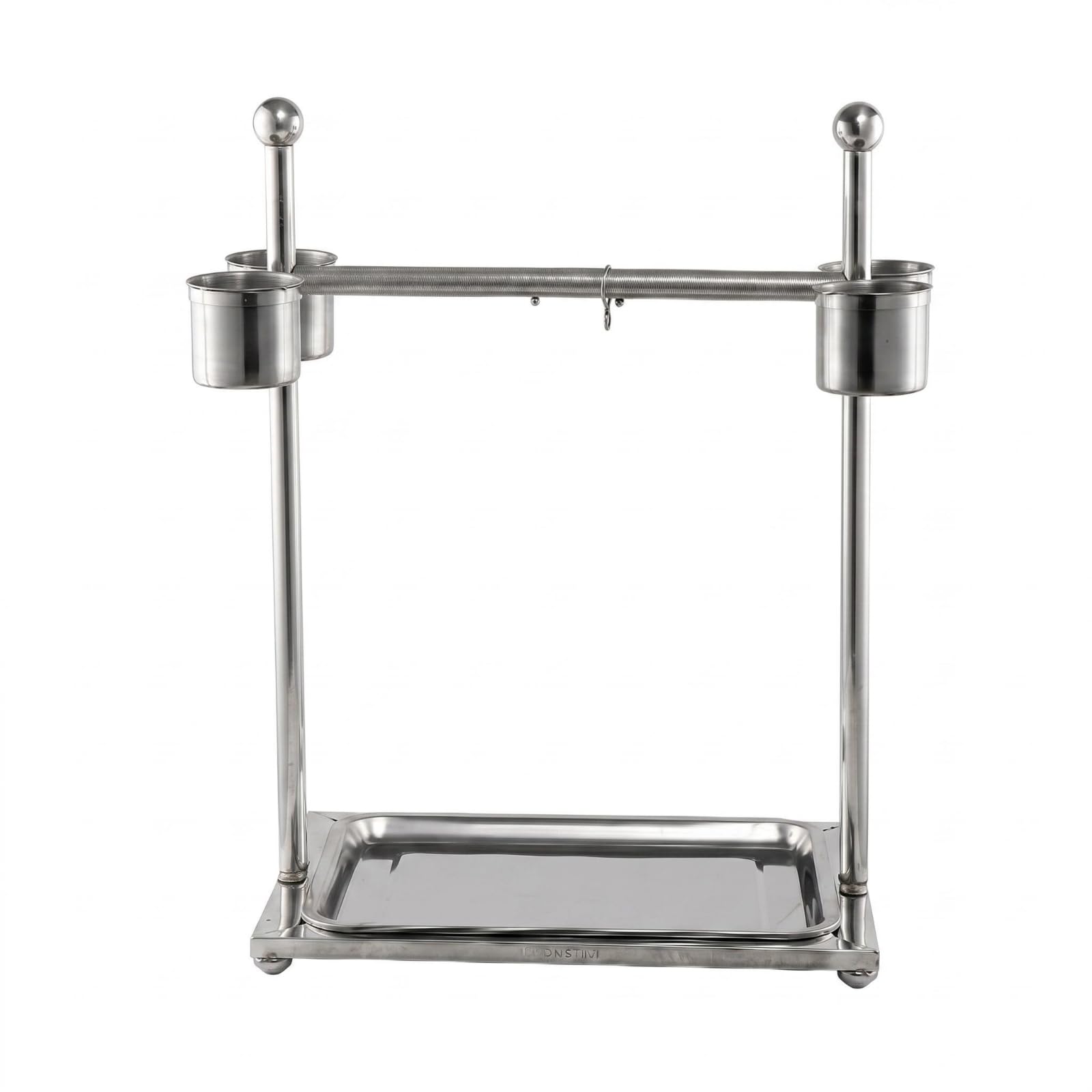 FytStycale Floor-Standing Bird Stand Stainless Steel Rolling Bird Stand Smooth Shiny Finish Pet Supplies, Large 49 39 70CM