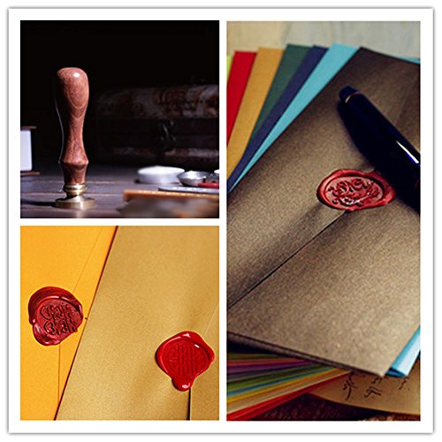XICHENWood Gift Box Stamp Seal Sealing Wax Vintage Classical Old-Fashioned Antique Alphabet Initial Letter Set Brass Color Creative Mysterious Stamp Maker Kit A-Z (D)