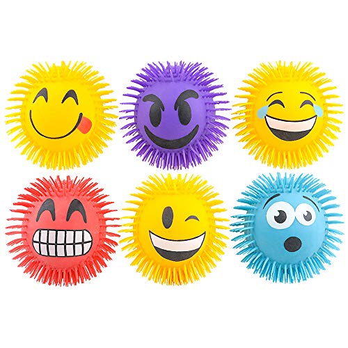 Rhode Island Novelty 9 Inch Emoticon Puffer Balls One Dozen Per Order