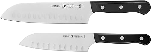 HENCKELS Solution Razor-Sharp - Juego de cuchillos Santoku de 5 pulgadas, cuchillo Santoku de 7 pulgadas, diseño alemán informado por más de 100
