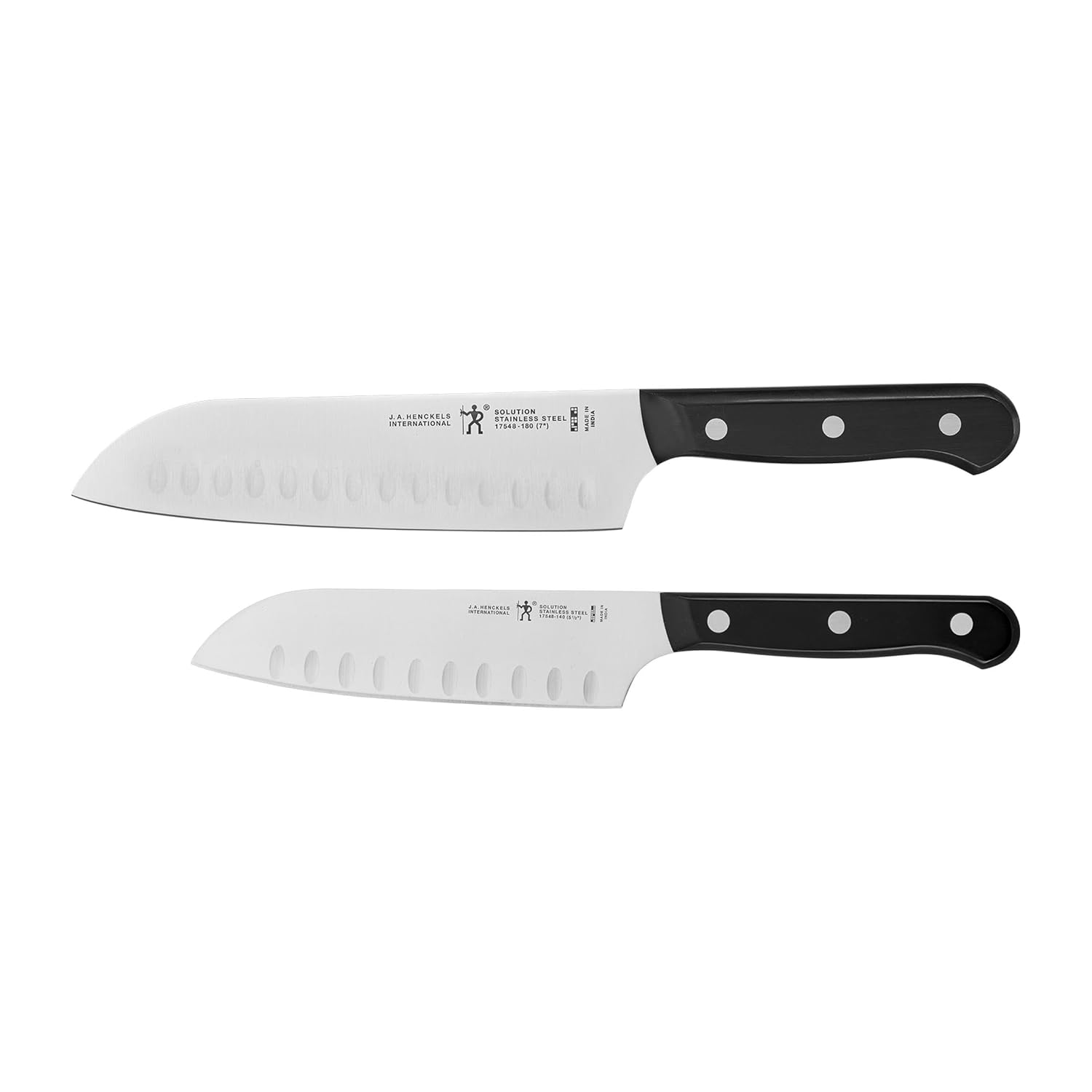 HENCKELS Solution Razor-Sharp 2-pc Knife Set Santoku Knife 5 Inch Santoku Knife 7 Inch German Engineered Informed by