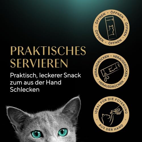 SHEBA Beutel Creamy Snacks für Katzen mit Lachs MSC-zertifiziert 11 x 4 x 12g