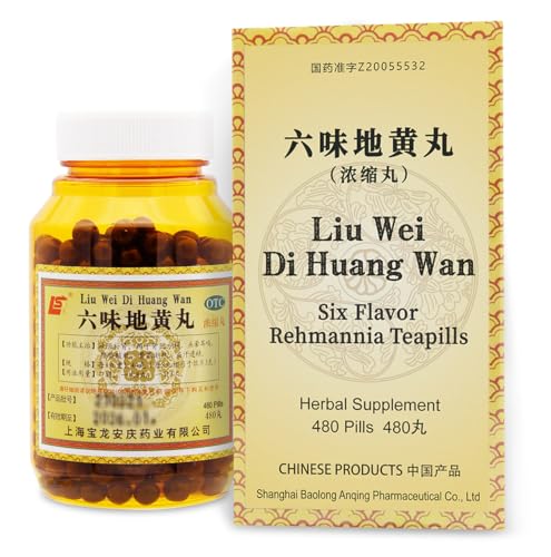 ciwoll Liu-Wei Di-Huang Wan Herbal Supplement 480 Pills (60 Servings) - 六味地黄丸 Ancient Formula for Overall Health Support - Six Flavor Rehmannia Teapills