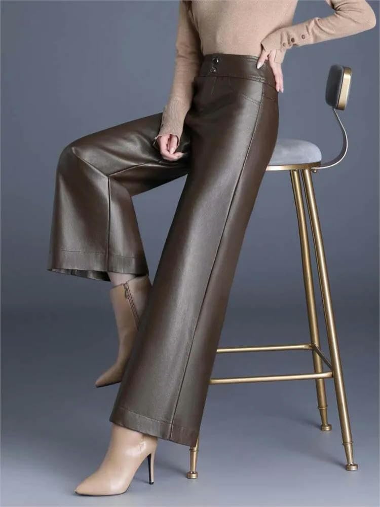 gonne da Donna Pantaloni da Tre Quarti di Pantaloni Autunnali E Invernali Caldi-Rosso-m