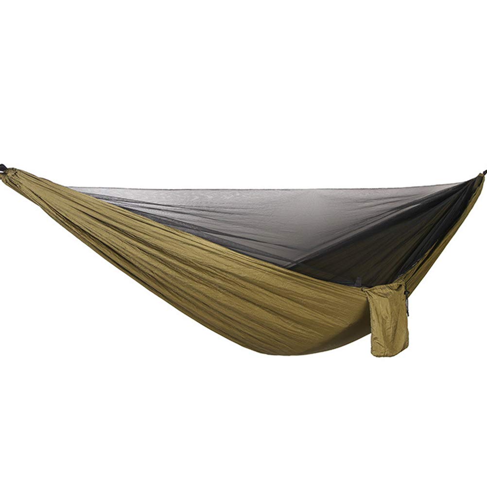 Greensen Moustiquaire Hamac, Hamac de Camping Ultra-Léger avec Grande Capacité de Charge et Moustiquaire Automatique, 2 Personnes (armée Verte)