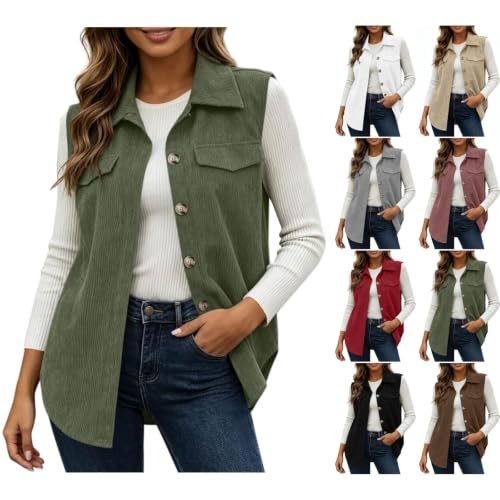 Corduroy Vest for Women Sleeveless Dressy Casual Plus Size Jacket - image 1