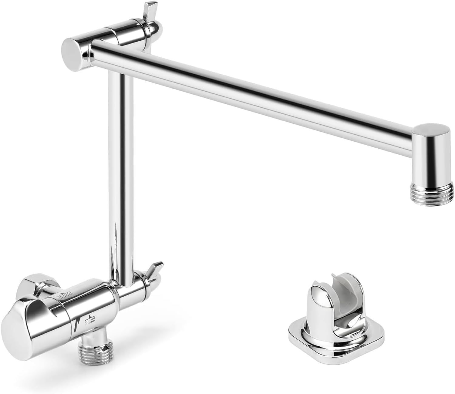 Matework 16 Inch Adjustable Shower Extension Arm, G1/2 Universal Thread