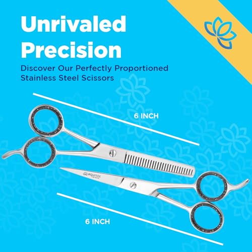 Image of Equinox Professional Hair Cutting Scissors Set - Blending Shears for Hair