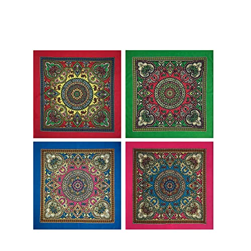 Hav-A-Hank Yellow Paisley Bandanna, 22x22, Made in USA