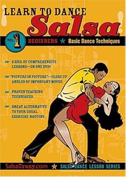 DVD Salsa Dance DVD Video SalsaCrazy Series, Volume 1 - Salsa Dancing Guide for Beginners - Step by Step Dance Club Lesson Book