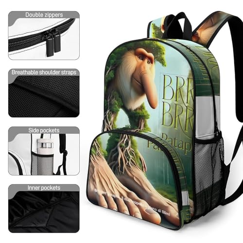 Brr Brr-patapim Merch Large Travel Backpack Italian-Brainrot Meme Waterproof Lightweight Daypack White 44x32x19cm3