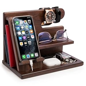 TESLYAR Wood Phone Docking Station ...