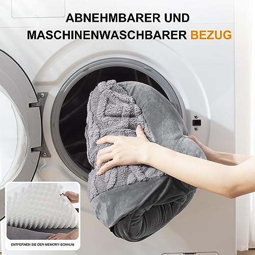 JOEJOY Cama ortopédica para perros en forma de L, 112 x 81 x 15 cm, colchón ergonómico para perros, funda extraíble y lavable, sofá para perros grandes y medianos