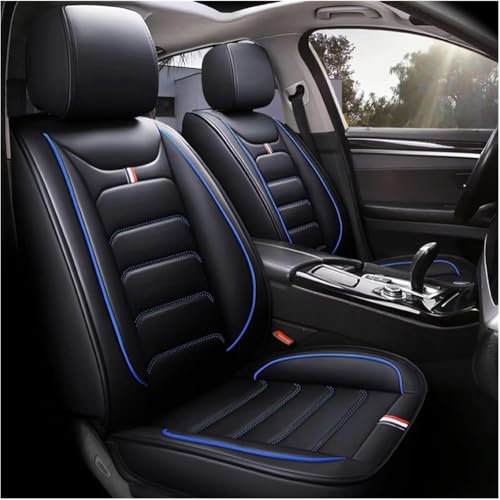 OTYKPXNV Funda Asientos Coche para Audi Q5 FY SUV 2017-2020, Juegos Completo De Cubreasientos Delanteros Y Traseros Respaldo Protector Interior Accesorios,C/Black-Blue