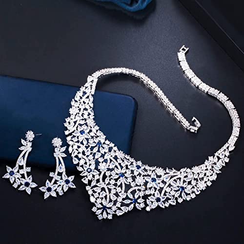 Conjunto de joyería azul real para lucir perfecta como invitada en bodas y fiestas 2