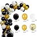 Black White and Gold Balloons Garland Kit - 118pcs Black and Gold Balloon Arch for Party Decorations Birthday New Years Graduation Wedding Anniversary
