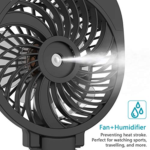 OPOLAR Misting Handheld Fan Foldable, Personal Small Desk Table Fan with USB Rechargeable Battery Operated Mini Portable Fan for Office Outdoor Household Traveling - Thumbnail 4
