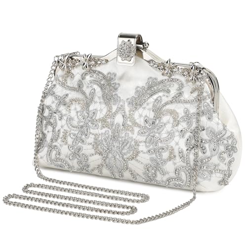 Image of UBORSE 1920s Vintage Clutch Purse Beaded Evening Bag for Women Formal Bridal Sequin Handbag Clutch for Wedding /Prom /Cocktail | 1920s