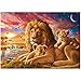 Produktbild Diamond Painting DIY 5D Diamant Gemälde Malen nach Zahlen Set Löwe, Mutter und Kinder,5D Diamant Painting Diamant Malerei Kits Stickerei, Strass Kreuzstich Kunst Handwerk Heimwanddekoration 40x30cm
