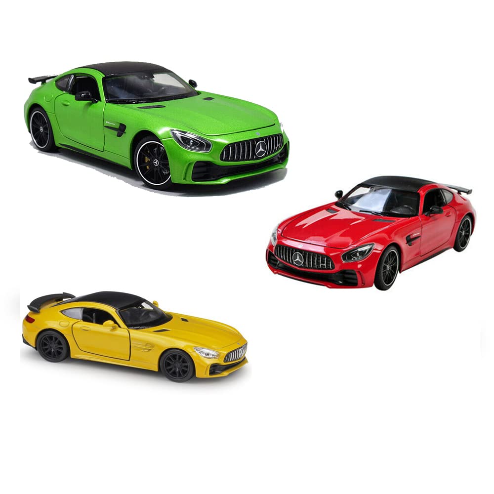 1:36 mini Mercedes - Benz AMG GT- Sports Car Simulation Alloy Car Model for kids (YELLOW)