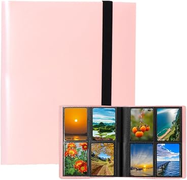 4-Pocket Trading Card Binder, 160 Side-Loading Sleeves, Durable PU Leather Card Album Holder for MTG, Sports Cards, Collectible Cards & Photos