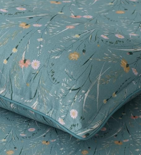 Image of Mafatlal 125 GSM Merino Single Size Bedsheet with Pillow Cover | 90 x 60 Inches | Soft, Breathable & Lightweight | Green